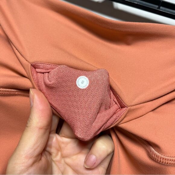 Lululemon Aligned Angles Super High Rise Tight 28" in Rustic Coral 8 - Picture 9 of 15